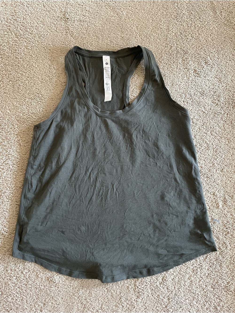 lululemon athletica Women's Racerback Tank Top - love tank - sage green